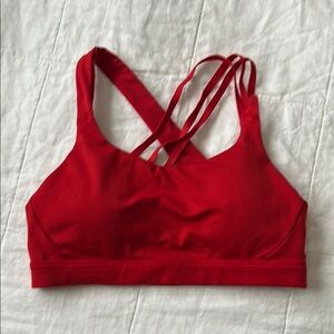 Athleta Red Women's Strappy Sports Bra
